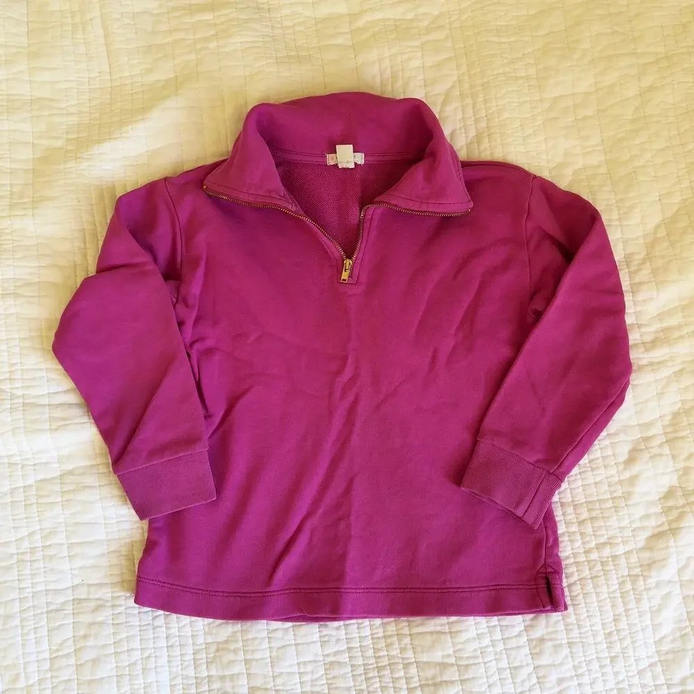 J.Crew Crewcuts Hot Pink Quarter Zip Sweatshirt Kids Size XS